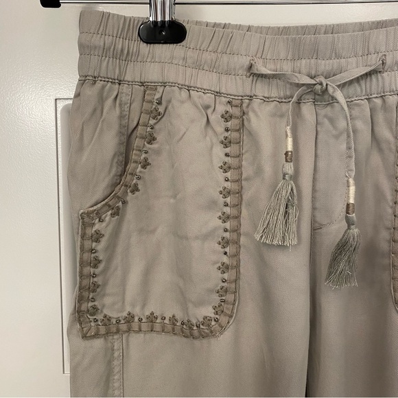 Anthropologie Hei Hei Studded Joggers Beaded Embroidered Tassel NWOT Pants XS - Picture 3 of 13
